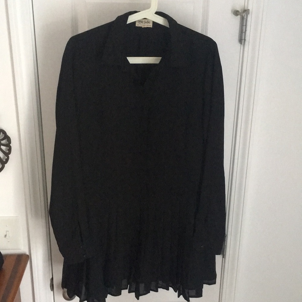 Drop waist button down dress